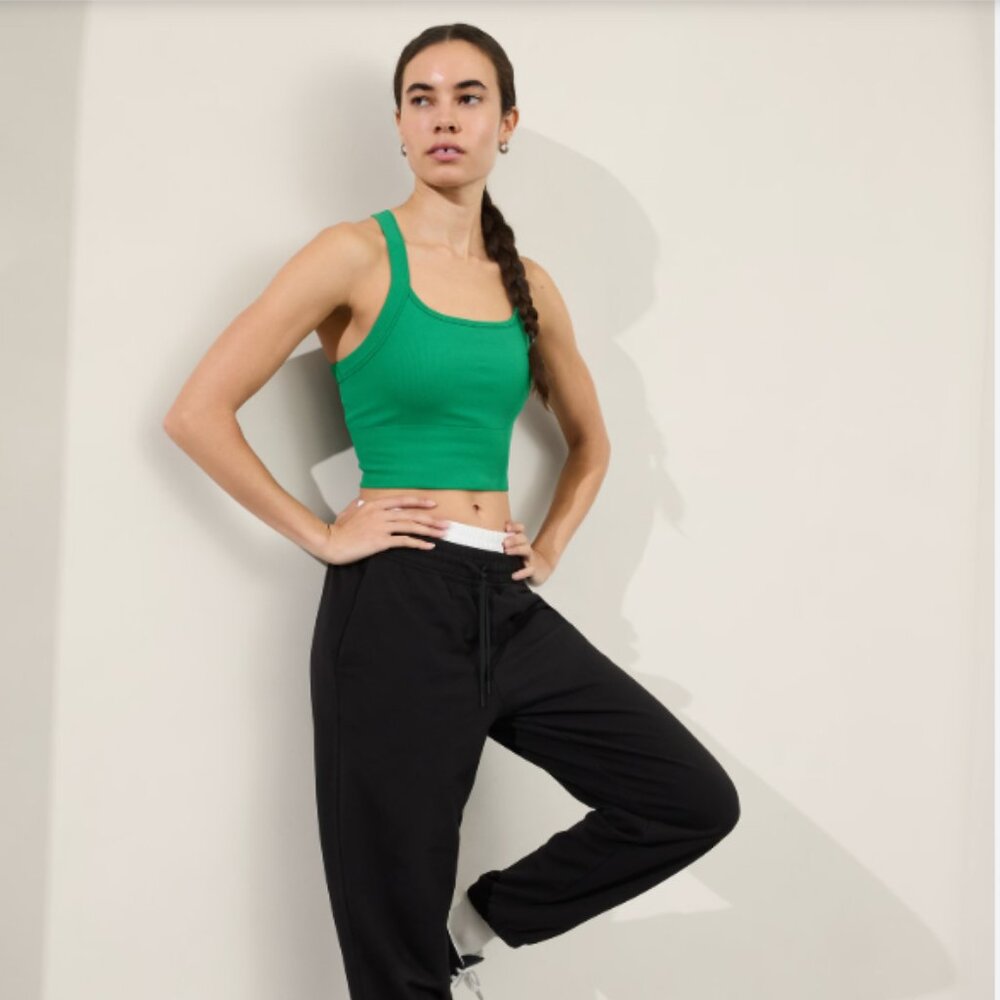 Athleta Aurora Seamless Crop Rib Strappy Tank